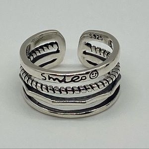 Woman’s Sterling Silver 925 Ring. Smile